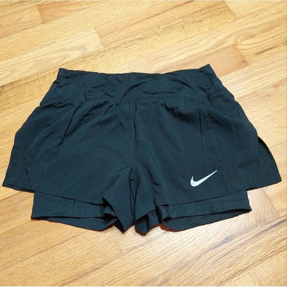 Nike Running Dri-Fit Black Lined Athletic Shorts XS EUC - Picture 1 of 9